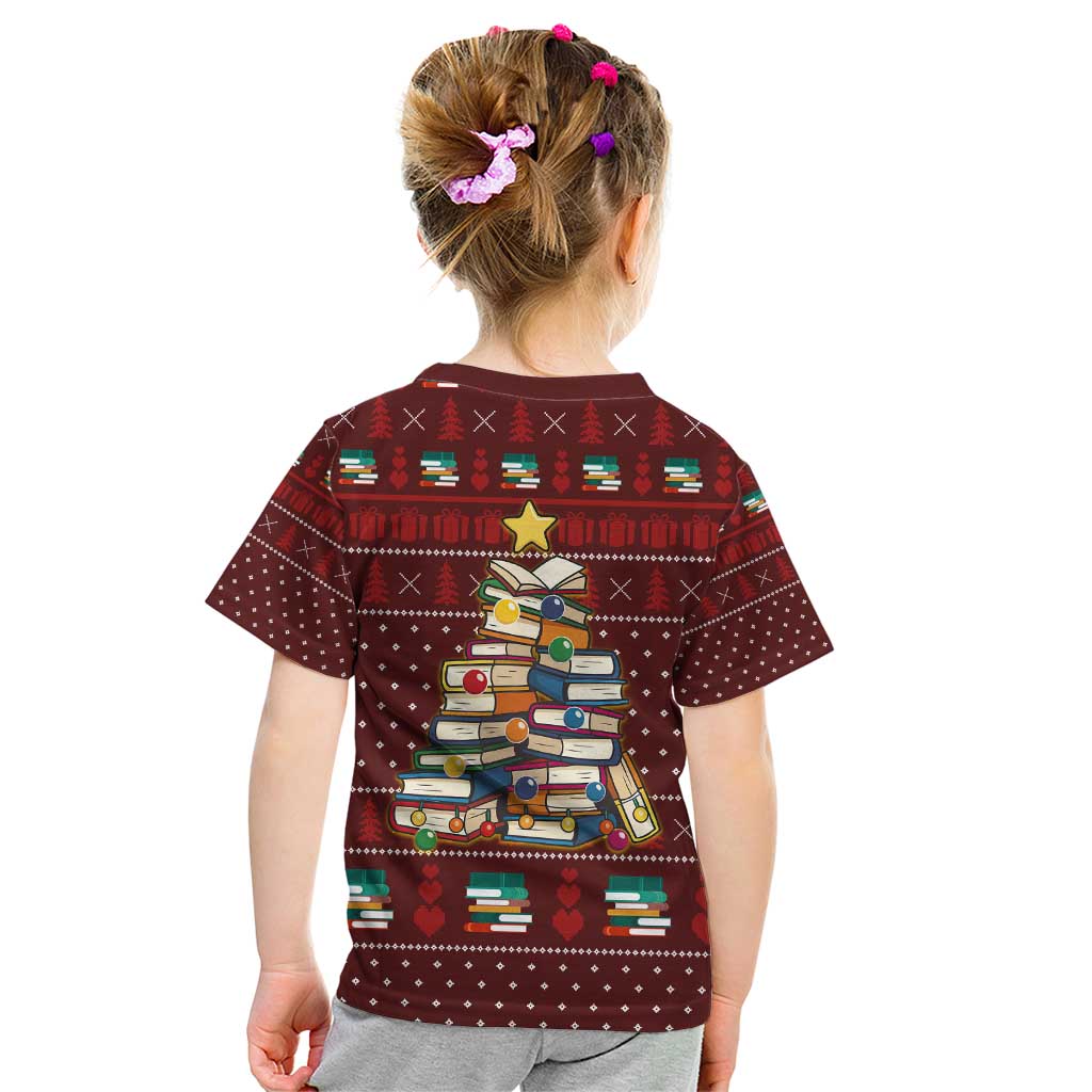 Book Pine Merry Christmas Kid T Shirt Xmas Holiday Patterns - Wonder Print Shop