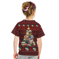 Book Pine Merry Christmas Kid T Shirt Xmas Holiday Patterns - Wonder Print Shop