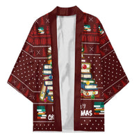 Book Pine Merry Christmas Kimono Xmas Holiday Patterns - Wonder Print Shop