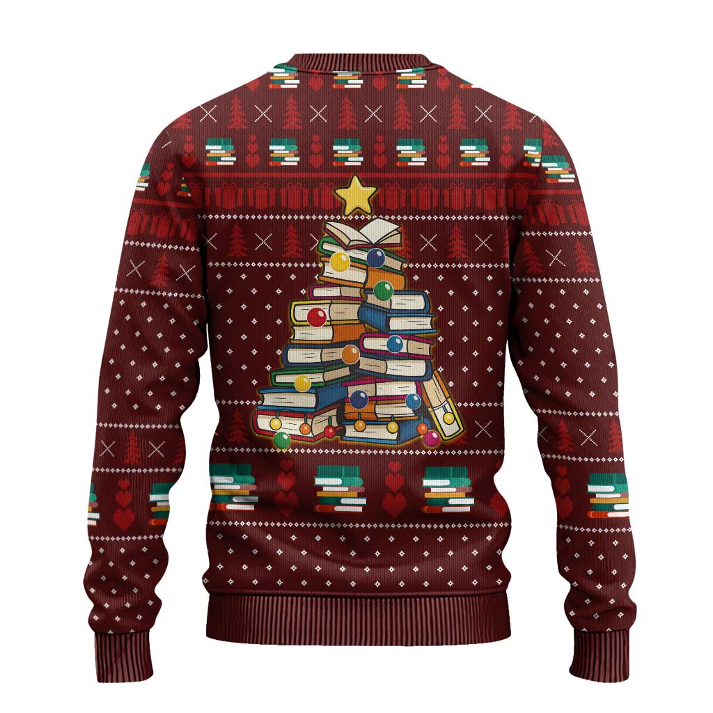Book Pine Merry Christmas Ugly Christmas Sweater Xmas Holiday Patterns - Wonder Print Shop