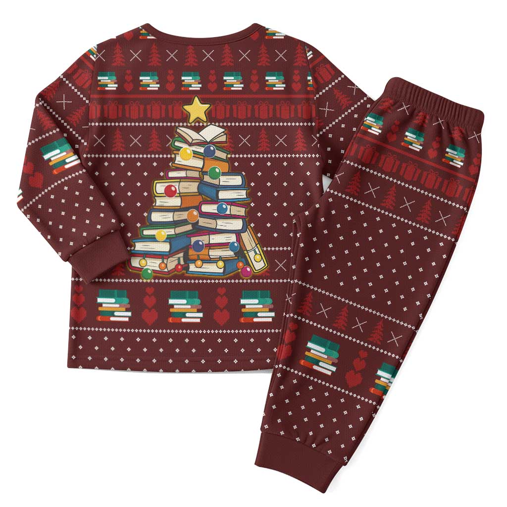 Book Pine Merry Christmas Pajama Set Xmas Holiday Patterns - Wonder Print Shop