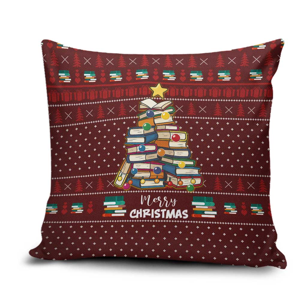 Book Pine Merry Christmas Pillow Cover Xmas Holiday Patterns - Wonder Print Shop