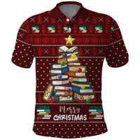 Book Pine Merry Christmas Polo Shirt Xmas Holiday Patterns - Wonder Print Shop