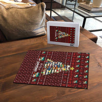 Book Pine Merry Christmas Puzzle Xmas Holiday Patterns - Wonder Print Shop