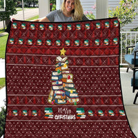 Book Pine Merry Christmas Quilt Xmas Holiday Patterns - Wonder Print Shop