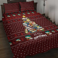 Book Pine Merry Christmas Quilt Bed Set Xmas Holiday Patterns - Wonder Print Shop