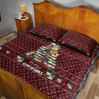 Book Pine Merry Christmas Quilt Bed Set Xmas Holiday Patterns - Wonder Print Shop