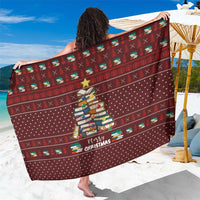 Book Pine Merry Christmas Sarong Xmas Holiday Patterns - Wonder Print Shop