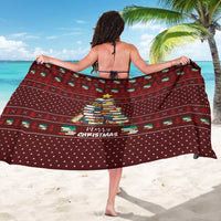 Book Pine Merry Christmas Sarong Xmas Holiday Patterns - Wonder Print Shop