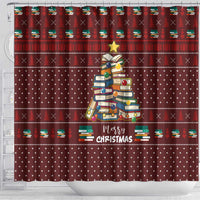 Book Pine Merry Christmas Shower Curtain Xmas Holiday Patterns - Wonder Print Shop