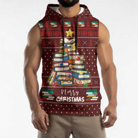Book Pine Merry Christmas Sleeveless Hoodie Xmas Holiday Patterns - Wonder Print Shop