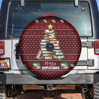 Book Pine Merry Christmas Spare Tire Cover Xmas Holiday Patterns - Wonder Print Shop