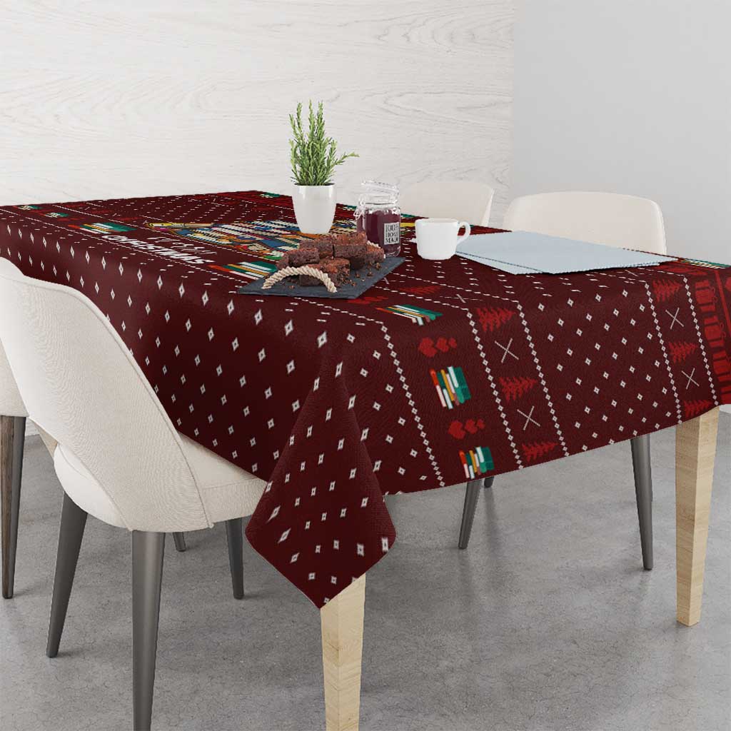 Book Pine Merry Christmas Tablecloth Xmas Holiday Patterns - Wonder Print Shop