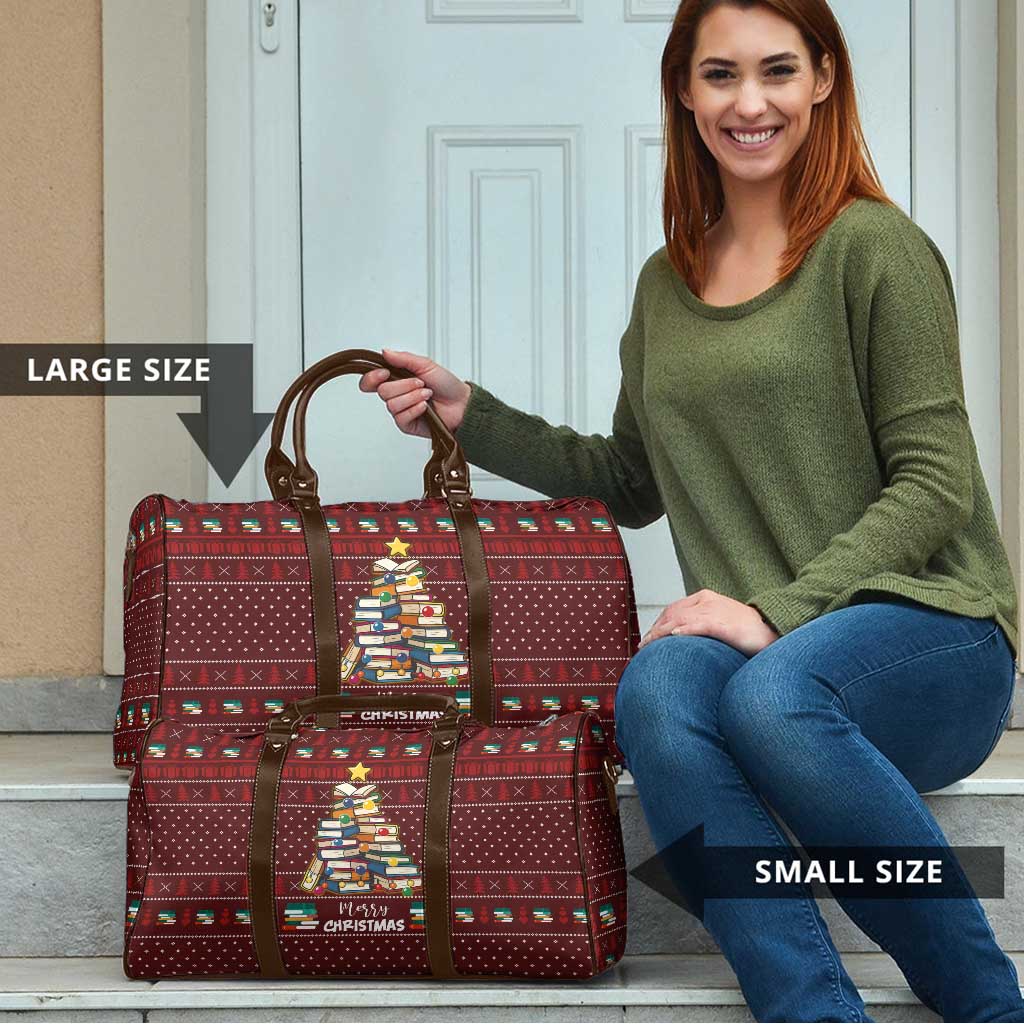 Book Pine Merry Christmas Travel Bag Xmas Holiday Patterns - Wonder Print Shop
