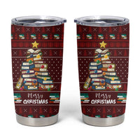 Book Pine Merry Christmas Tumbler Cup Xmas Holiday Patterns - Wonder Print Shop