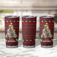 Book Pine Merry Christmas Tumbler Cup Xmas Holiday Patterns - Wonder Print Shop