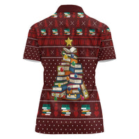 Book Pine Merry Christmas Women Polo Shirt Xmas Holiday Patterns - Wonder Print Shop