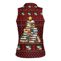 Book Pine Merry Christmas Women Sleeveless Polo Shirt Xmas Holiday Patterns - Wonder Print Shop