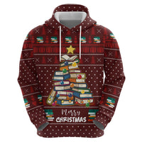 Book Pine Merry Christmas Zip Hoodie Xmas Holiday Patterns - Wonder Print Shop