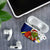 Curacao Christmas AirPods Case with Santa Lizard Crown Gifts Snowflakes and Holiday Icons Design - Wonder Print Shop