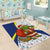 Curacao Christmas Area Rug with Santa Lizard Crown Gifts Snowflakes and Holiday Icons Design - Wonder Print Shop