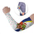 Curacao Christmas Arm Sleeves with Santa Lizard Crown Gifts Snowflakes and Holiday Icons Design - Wonder Print Shop