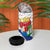 Curacao Christmas 4 in 1 Can Cooler Tumbler with Santa Lizard Crown Gifts Snowflakes and Holiday Icons Design - Wonder Print Shop