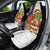 Curacao Christmas Car Seat Cover with Santa Lizard Crown Gifts Snowflakes and Holiday Icons Design - Wonder Print Shop