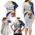 Curacao Christmas Family Matching Long Sleeve Bodycon Dress and Hawaiian Shirt with Santa Lizard Crown Gifts Snowflakes and Holiday Icons Design - Wonder Print Shop