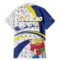 Curacao Christmas Family Matching Mermaid Dress and Hawaiian Shirt with Santa Lizard Crown Gifts Snowflakes and Holiday Icons Design - Wonder Print Shop