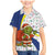 Curacao Christmas Family Matching Mermaid Dress and Hawaiian Shirt with Santa Lizard Crown Gifts Snowflakes and Holiday Icons Design - Wonder Print Shop