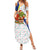 Curacao Christmas Family Matching Summer Maxi Dress and Hawaiian Shirt with Santa Lizard Crown Gifts Snowflakes and Holiday Icons Design - Wonder Print Shop