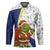 Curacao Christmas Hockey Jersey with Santa Lizard Crown Gifts Snowflakes and Holiday Icons Design - Wonder Print Shop
