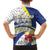 Curacao Christmas Kid Hawaiian Shirt with Santa Lizard Crown Gifts Snowflakes and Holiday Icons Design - Wonder Print Shop