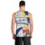 Curacao Christmas Men Tank Top with Santa Lizard Crown Gifts Snowflakes and Holiday Icons Design - Wonder Print Shop