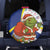 Curacao Christmas Spare Tire Cover with Santa Lizard Crown Gifts Snowflakes and Holiday Icons Design - Wonder Print Shop