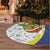 Curacao Christmas Tree Skirt with Santa Lizard Crown Gifts Snowflakes and Holiday Icons Design - Wonder Print Shop