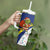 Curacao Christmas Tumbler With Handle with Santa Lizard Crown Gifts Snowflakes and Holiday Icons Design - Wonder Print Shop