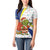 Curacao Christmas Women Polo Shirt with Santa Lizard Crown Gifts Snowflakes and Holiday Icons Design - Wonder Print Shop