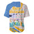 Somalia Christmas Baseball Jersey with Santa Cheetah Christmas Tree Village Scene and Festive Snowflake - Wonder Print Shop