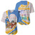 Somalia Christmas Baseball Jersey with Santa Cheetah Christmas Tree Village Scene and Festive Snowflake - Wonder Print Shop