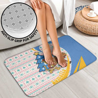 Somalia Christmas Bathroom Set with Santa Cheetah Christmas Tree Village Scene and Festive Snowflake - Wonder Print Shop