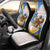 Somalia Christmas Car Seat Cover with Santa Cheetah Christmas Tree Village Scene and Festive Snowflake - Wonder Print Shop