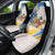 Somalia Christmas Car Seat Cover with Santa Cheetah Christmas Tree Village Scene and Festive Snowflake - Wonder Print Shop