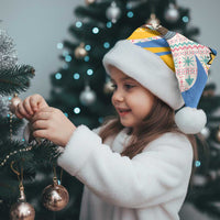 Somalia Christmas Santa Hat with Santa Cheetah Christmas Tree Village Scene and Festive Snowflake - Wonder Print Shop