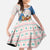 Somalia Christmas Family Matching Mermaid Dress and Hawaiian Shirt with Santa Cheetah Christmas Tree Village Scene and Festive Snowflake - Wonder Print Shop