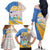 Somalia Christmas Family Matching Off The Shoulder Long Sleeve Dress and Hawaiian Shirt with Santa Cheetah Christmas Tree Village Scene and Festive Snowflake - Wonder Print Shop