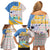 Somalia Christmas Family Matching Off Shoulder Short Dress and Hawaiian Shirt with Santa Cheetah Christmas Tree Village Scene and Festive Snowflake - Wonder Print Shop