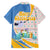 Somalia Christmas Family Matching Short Sleeve Bodycon Dress and Hawaiian Shirt with Santa Cheetah Christmas Tree Village Scene and Festive Snowflake - Wonder Print Shop