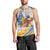 Somalia Christmas Men Tank Top with Santa Cheetah Christmas Tree Village Scene and Festive Snowflake - Wonder Print Shop